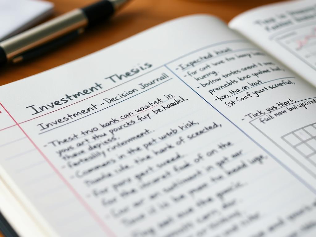 Investment decision journal showing analysis and reflection Investment decision journal showing analysis and reflection