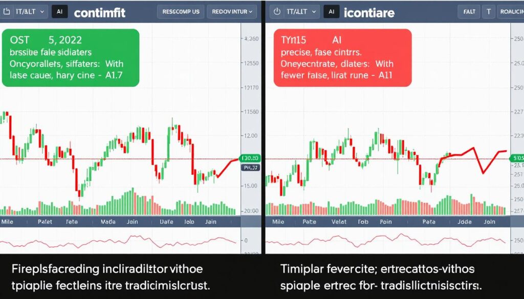 Comparison of traditional vs AI trading indicators showing improved accuracy Comparison of traditional vs AI trading indicators showing improved accuracy