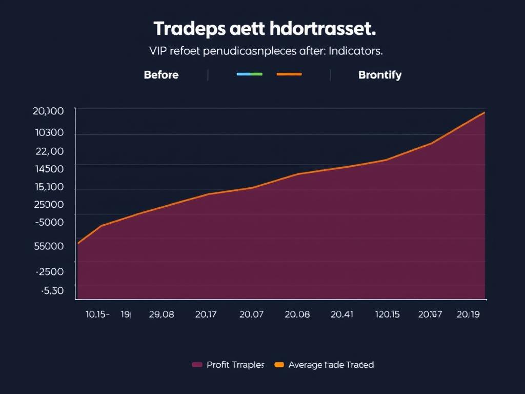 Monthly trading performance chart showing improvement after using AI trading indicators Monthly trading performance chart showing improvement after using AI trading indicators