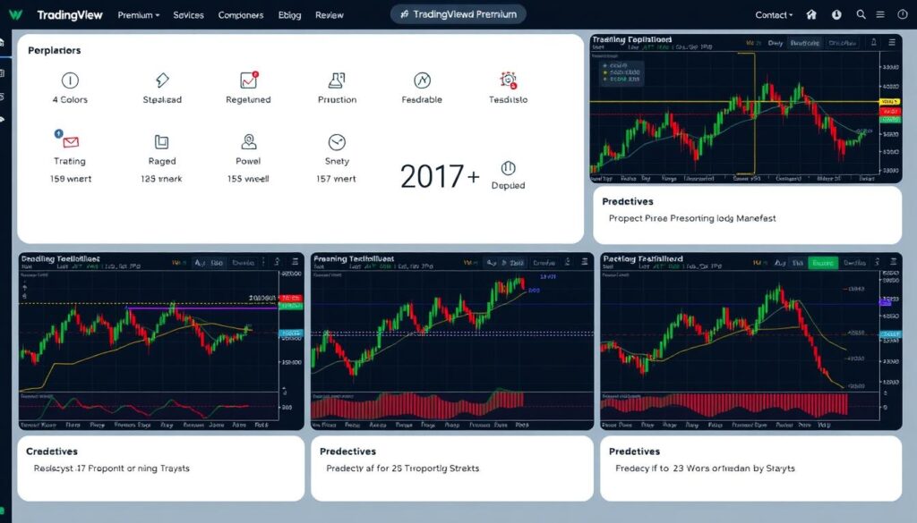 TradingView Premium 界面显示技术预测分析工具和模式