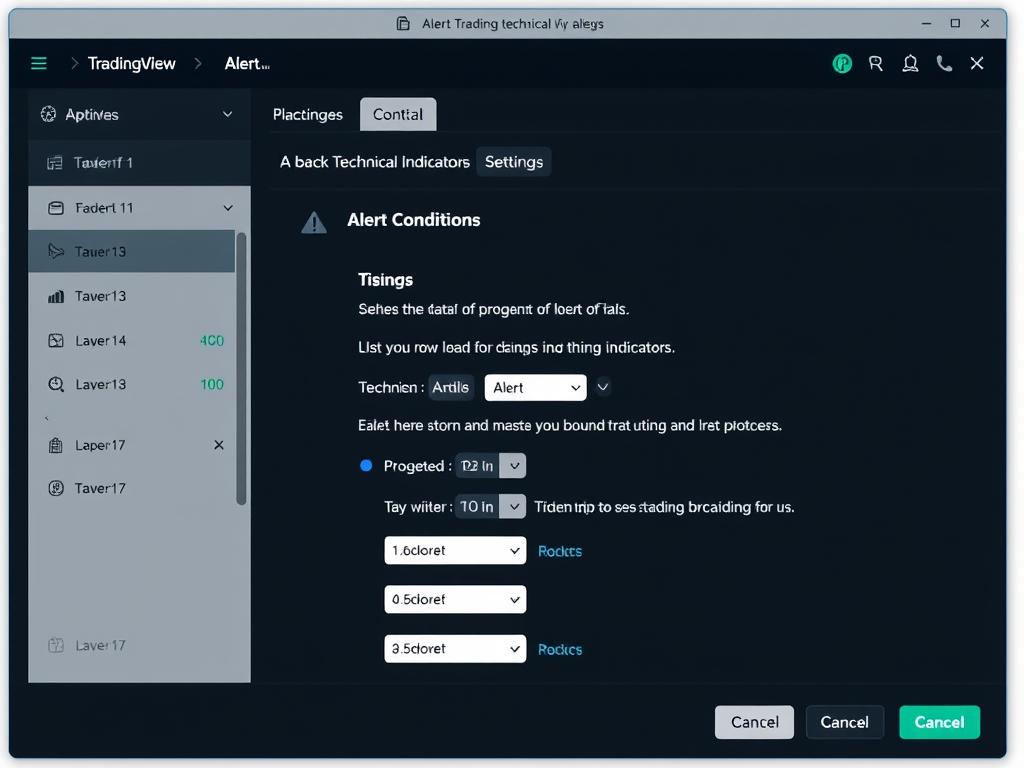 TradingView interface showing custom alert setup for stock price patterns TradingView interface showing custom alert setup for stock price patterns