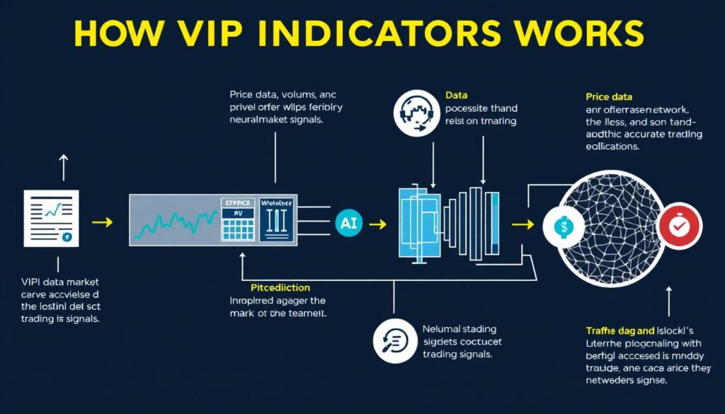 Visual explanation of how AI trading indicators analyze market data Visual explanation of how AI trading indicators analyze market data